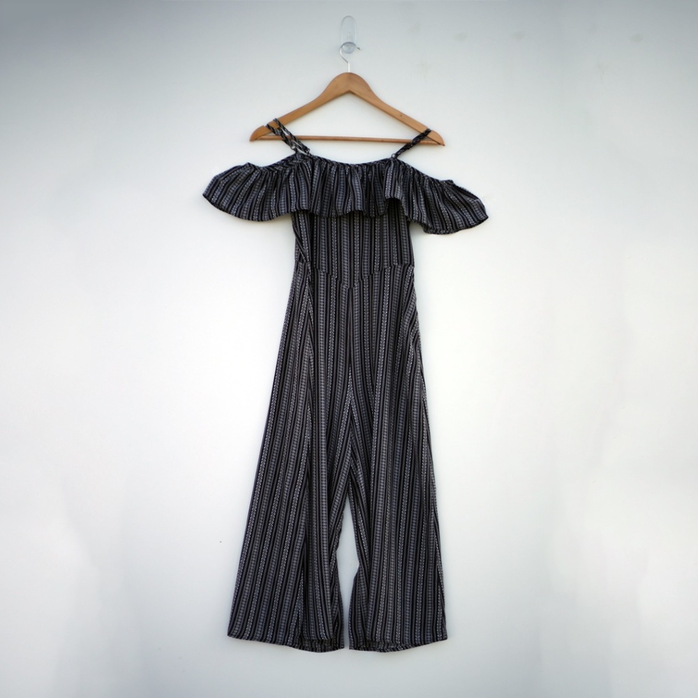 Off the shoulder with Straps Wide Leg Jumpsuit